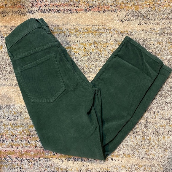 J.Crew Slim Straight Green Corduroy Pants - Picture 2 of 3